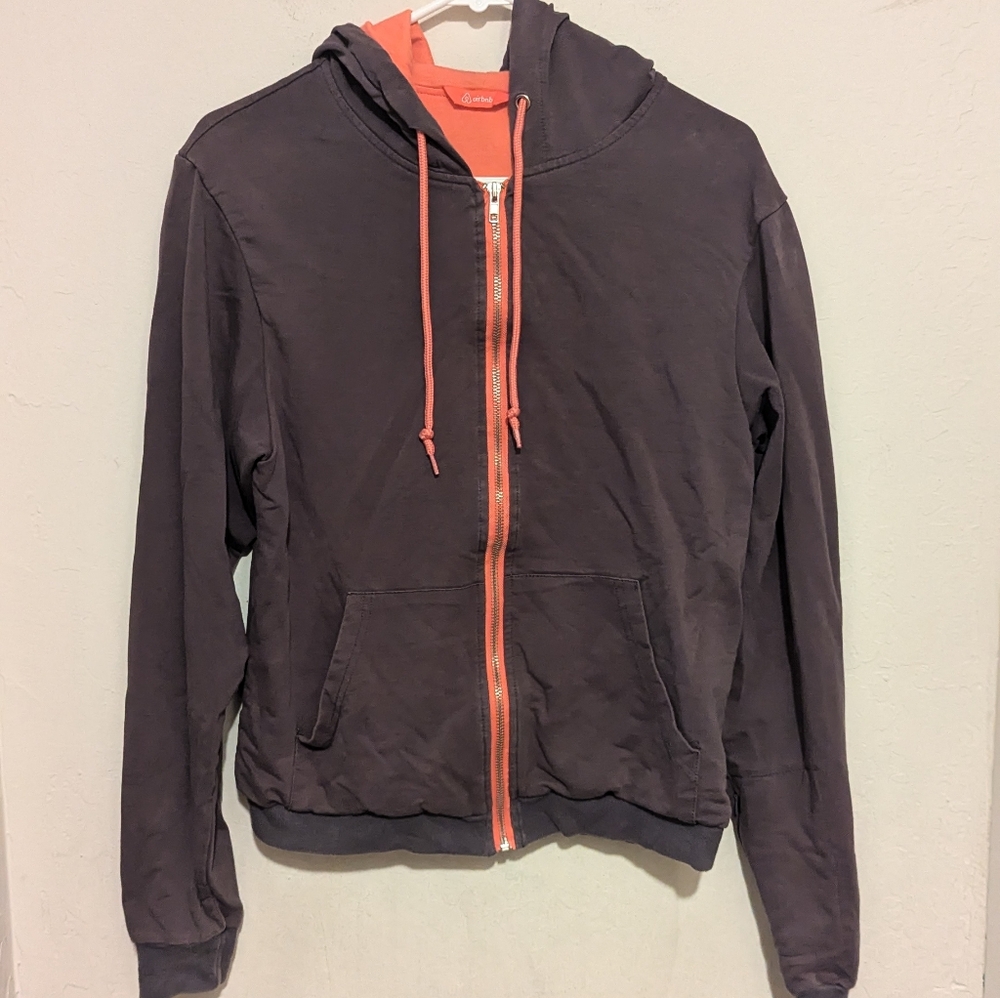 Airbnb Pink And Grey Belong Anywhere Hooded Sweater Size Small
